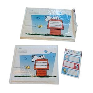 Peanuts Snoopy Woodstock Mailing Packaging Supplies Bubble Envelopes NOS